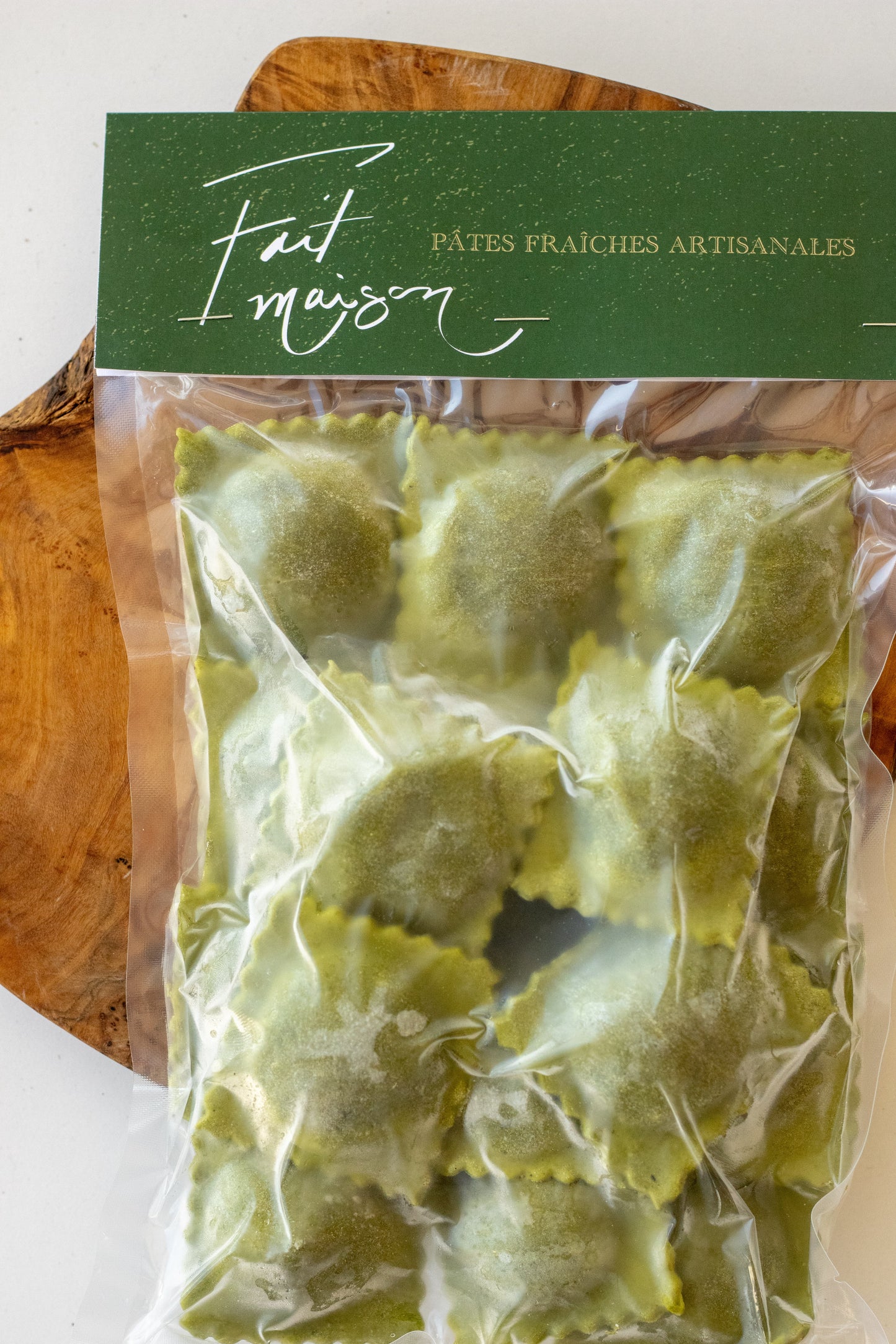 Ravioli épinards, champignons et chanterelles sauvages